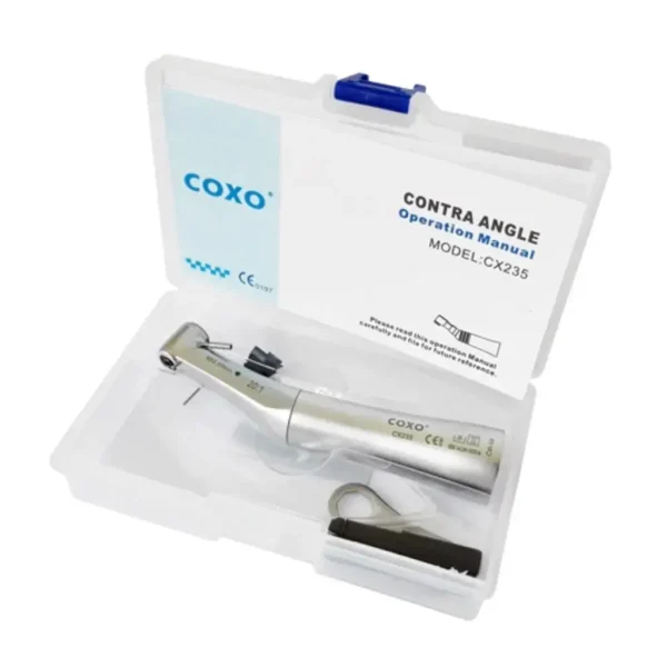محتویات بسته آنگل ایمپلنت ۱ به ۲۰ - COXO کوکسو 20:1 CX235 Implant Surgical Dental Contra Angle